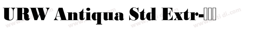 URW Antiqua Std Extr字体转换